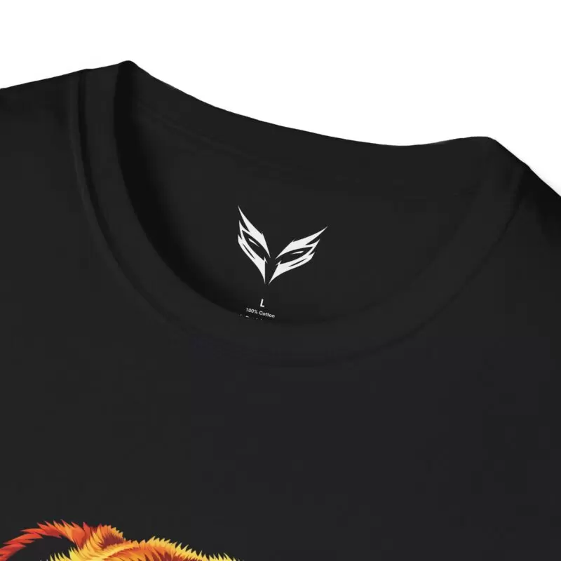 a black shirt with a logo on it